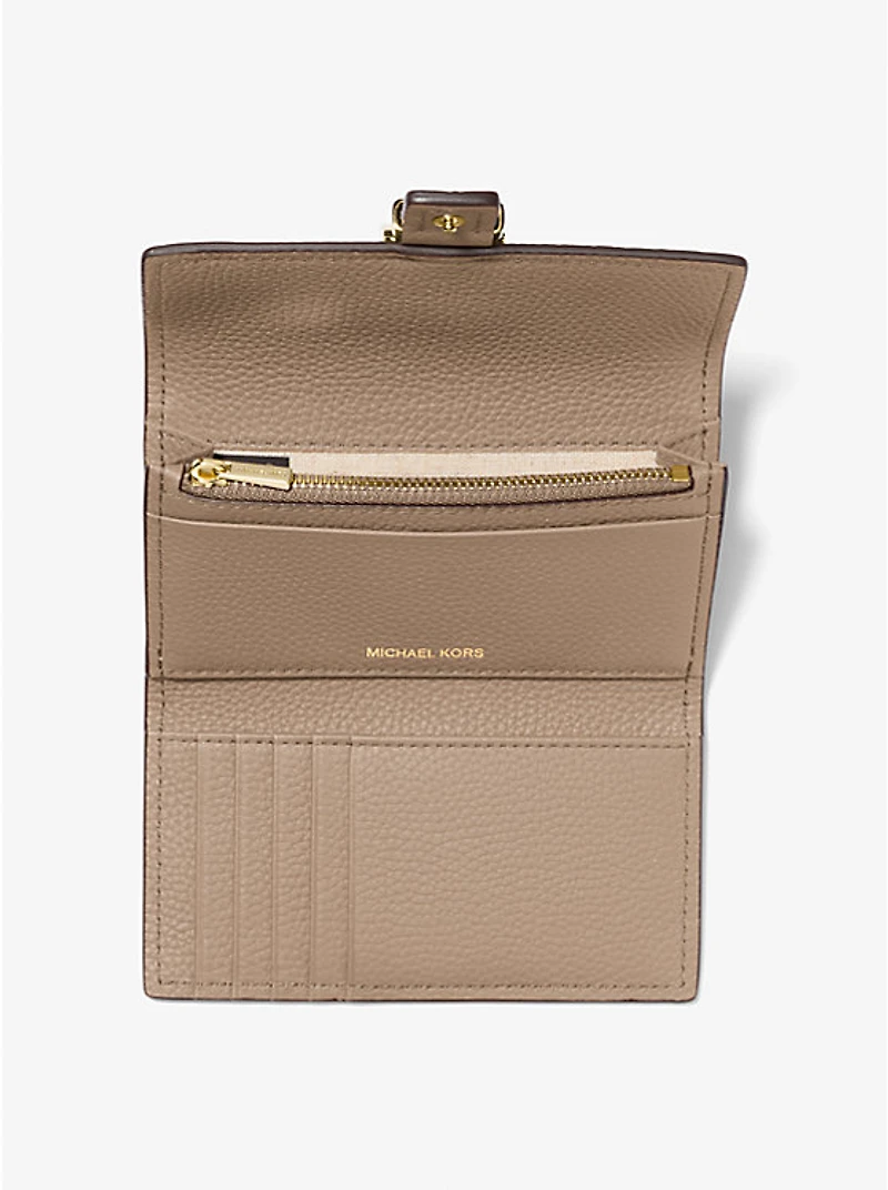 Nolita Medium Pebbled Leather Tri-Fold Wallet