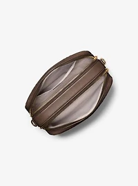 Bryant Medium Logo Embossed Burnished Leather Crossbody Bag