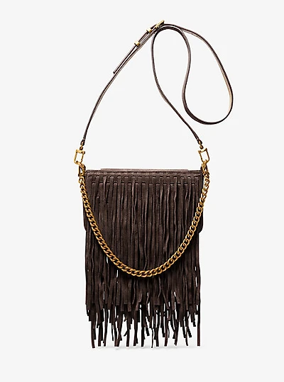 Bryant Small Fringed Suede Convertible Pochette