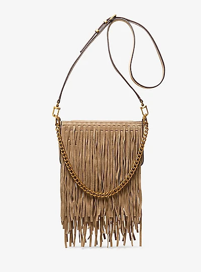 Bryant Small Fringed Suede Convertible Pochette