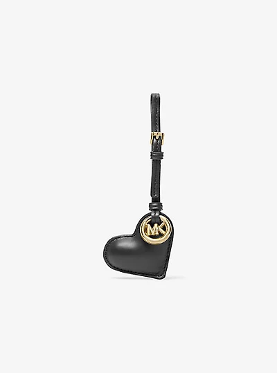Puffy Heart Leather Bag Charm