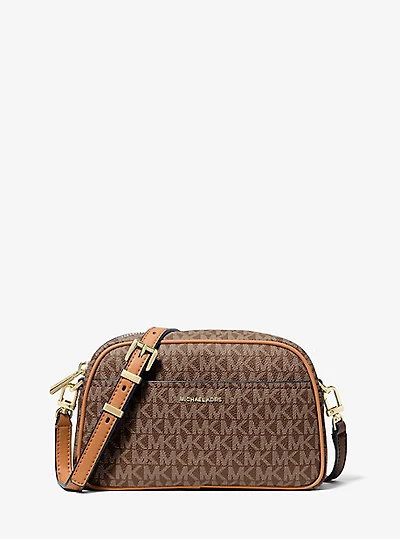 Jet Set Small Signature Logo Camera Crossbody Bag