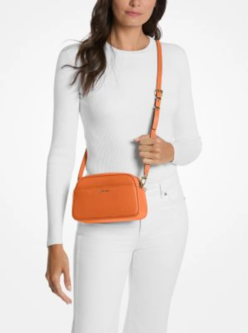 Jet Set Small Leather Camera Crossbody Bag