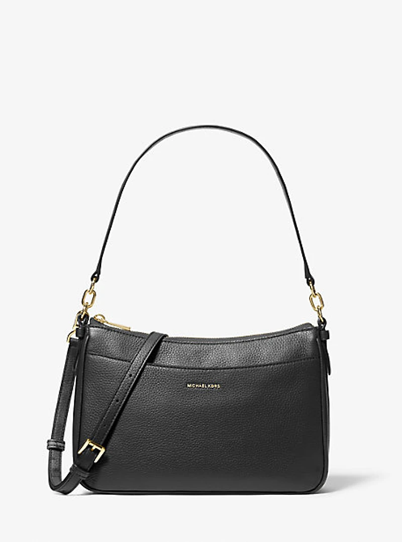 Jet Set Medium Pebbled Leather Convertible Crossbody Bag