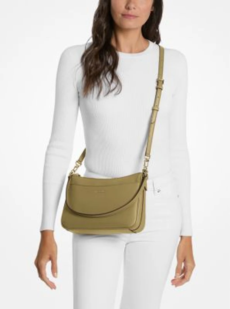 Jet Set Medium Pebbled Leather Convertible Crossbody Bag