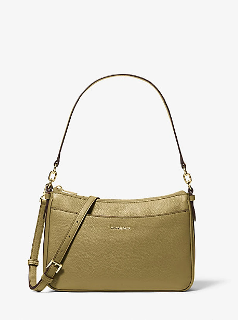 Jet Set Medium Pebbled Leather Convertible Crossbody Bag