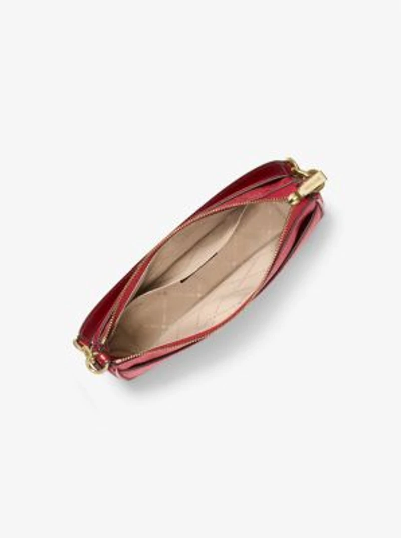 Jet Set Medium Metallic Signature Logo Convertible Crossbody Bag