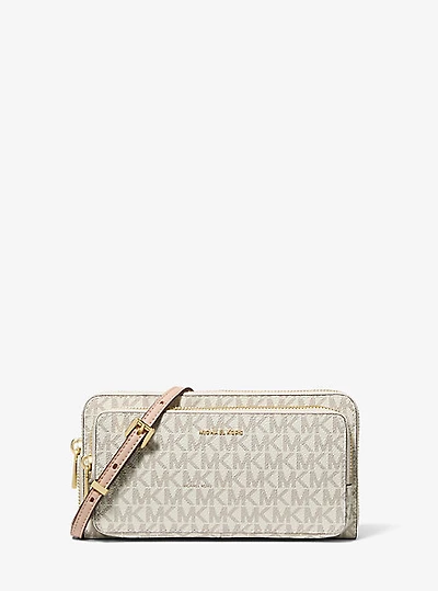 Jet Set Large Signature Logo Convertible Crossbody Bag