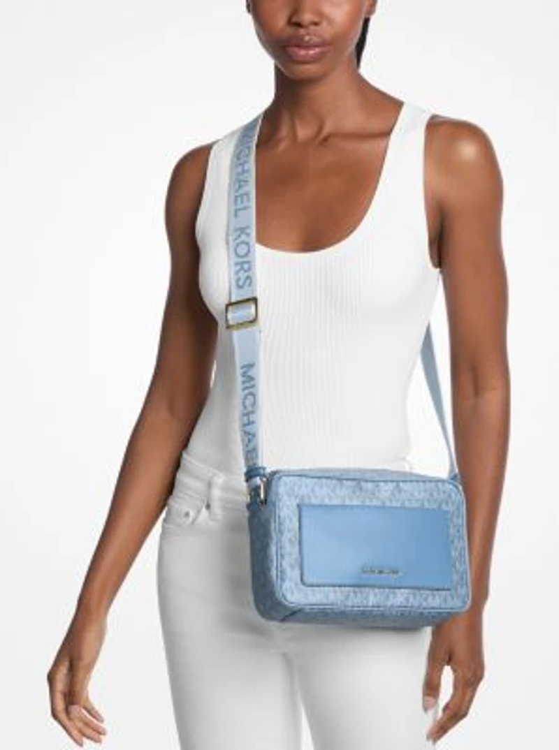 Jet Set Large Signature Logo Crossbody Bag