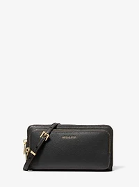 Jet Set Large Pebbled Leather Convertible Crossbody Bag