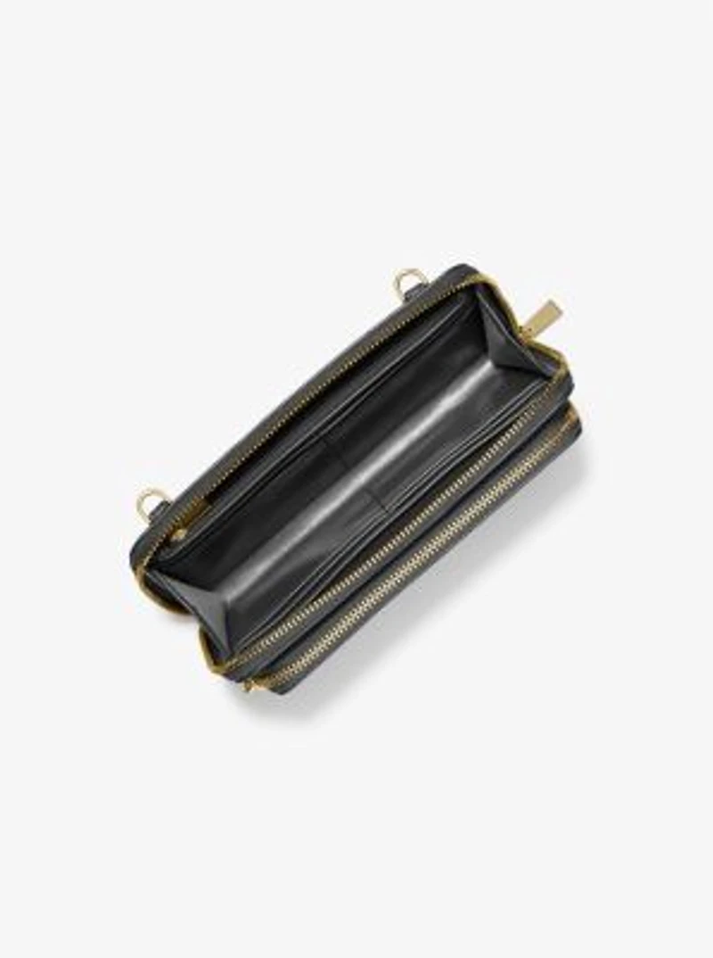 Jet Set Large Pebbled Leather Convertible Crossbody Bag