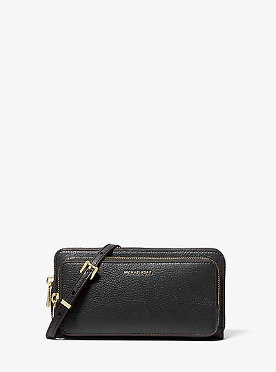 Jet Set Large Pebbled Leather Convertible Crossbody Bag