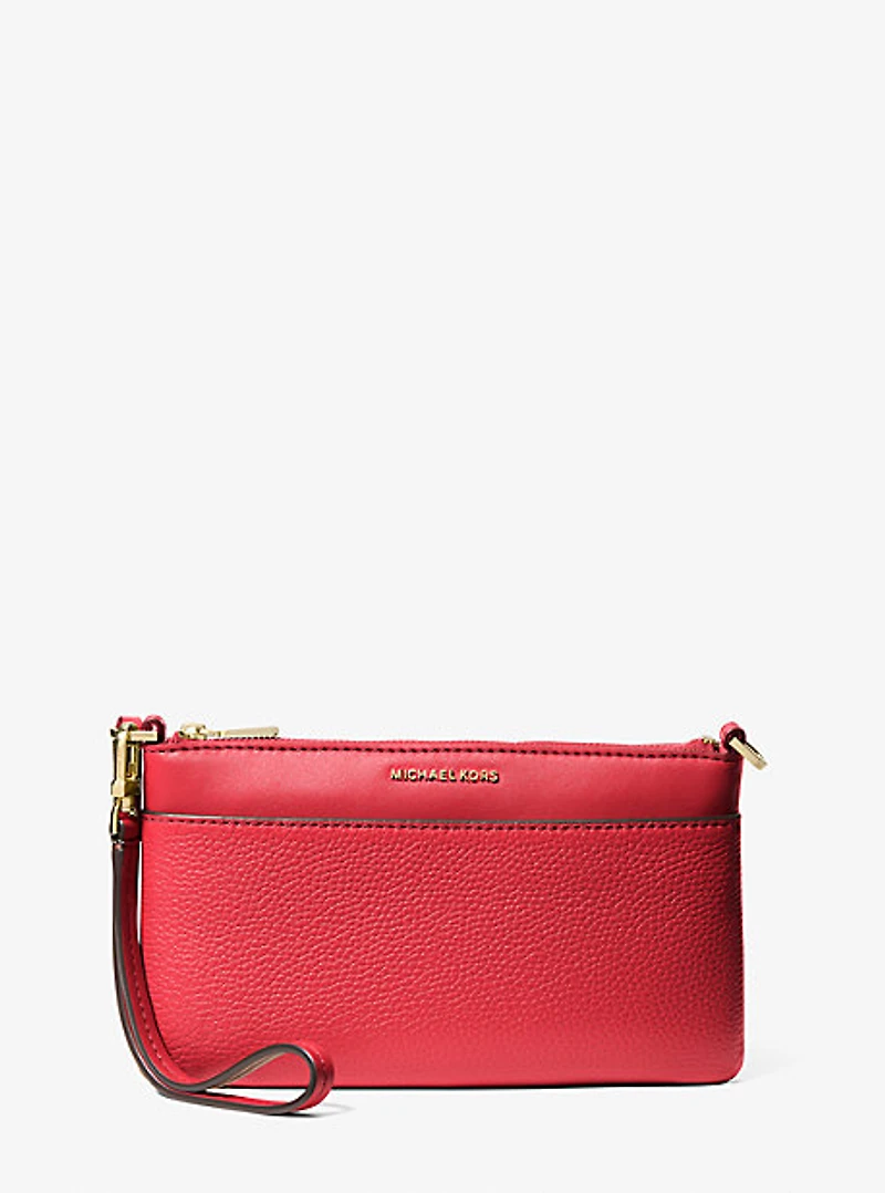 Jet Set Medium Pebbled Leather Wristlet
