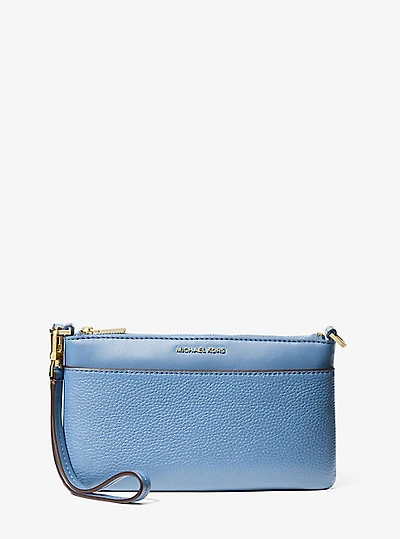 Jet Set Medium Pebbled Leather Wristlet