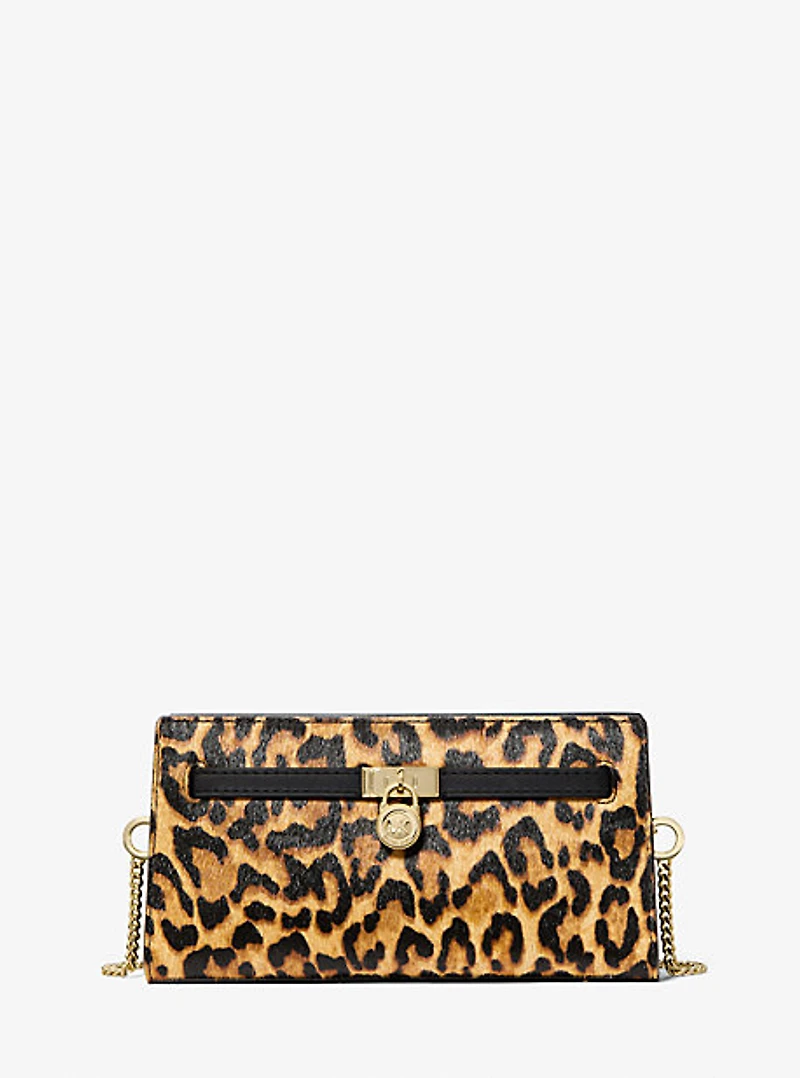 Hamilton Moderne Extra-Small Leopard Print Calf Hair Convertible Crossbody Bag