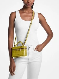 Jana Extra-Small Crocodile Embossed Leather Convertible Crossbody Bag