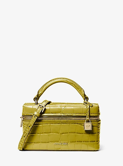 Jana Extra-Small Crocodile Embossed Leather Convertible Crossbody Bag