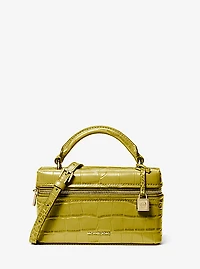 Jana Extra-Small Crocodile Embossed Leather Convertible Crossbody Bag