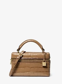 Jana Extra-Small Crocodile Embossed Leather Convertible Crossbody Bag