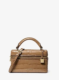Jana Extra-Small Crocodile Embossed Leather Convertible Crossbody Bag