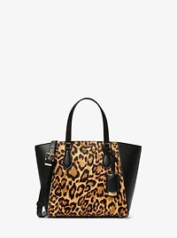 Taryn Small Leopard Print Calf Hair Convertible Crossbody Bag