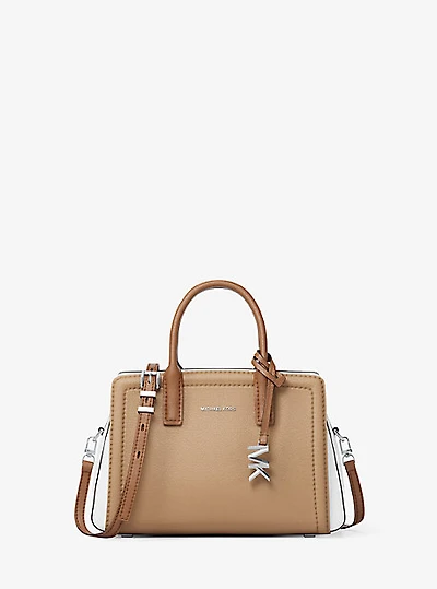 Laila Extra-Small Color-Block Leather Crossbody Bag