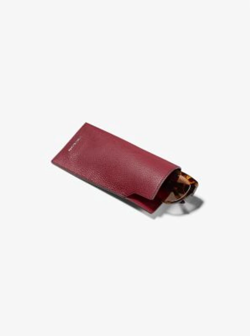 Jet Set Pebbled Leather Sunglass Case