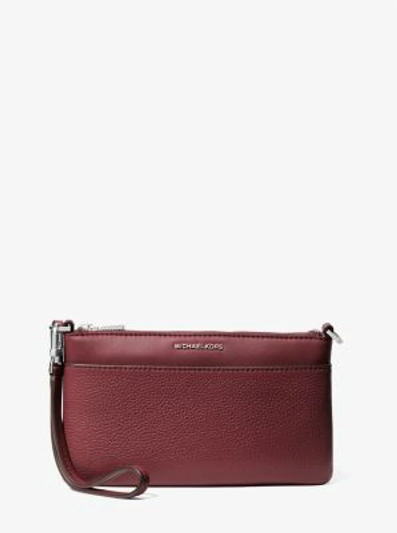 Jet Set Medium Pebbled Leather Convertible Wristlet