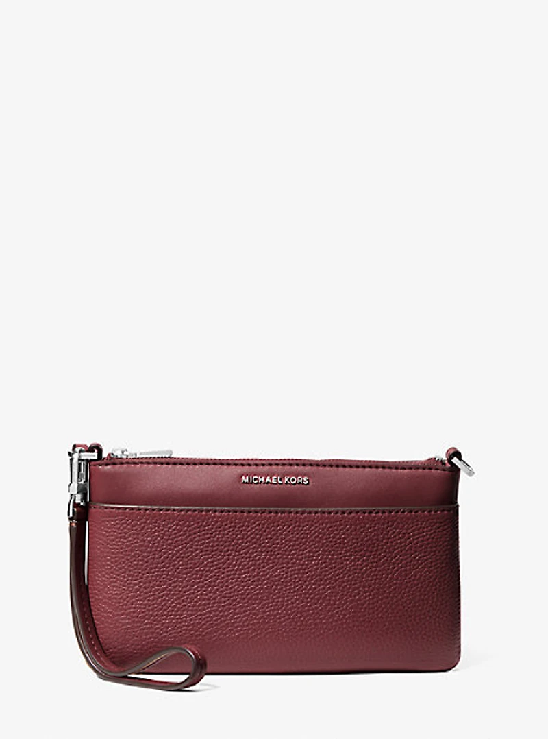 Jet Set Medium Pebbled Leather Convertible Wristlet