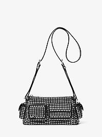 Dakota Small Studded Suede Shoulder Bag