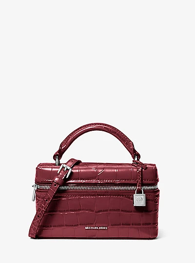 Jana Extra-Small Crocodile Embossed Leather Crossbody Bag
