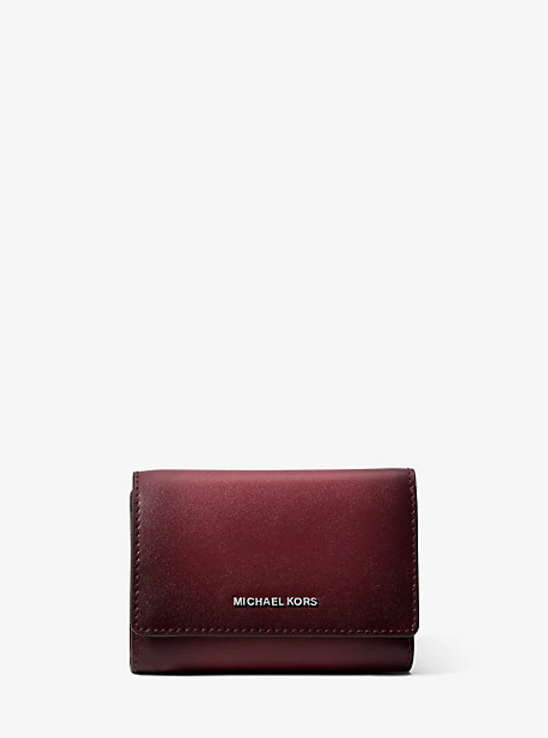 Bryant Medium Burnished Leather Tri-Fold Wallet
