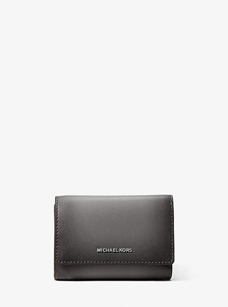 Bryant Medium Burnished Leather Tri-Fold Wallet