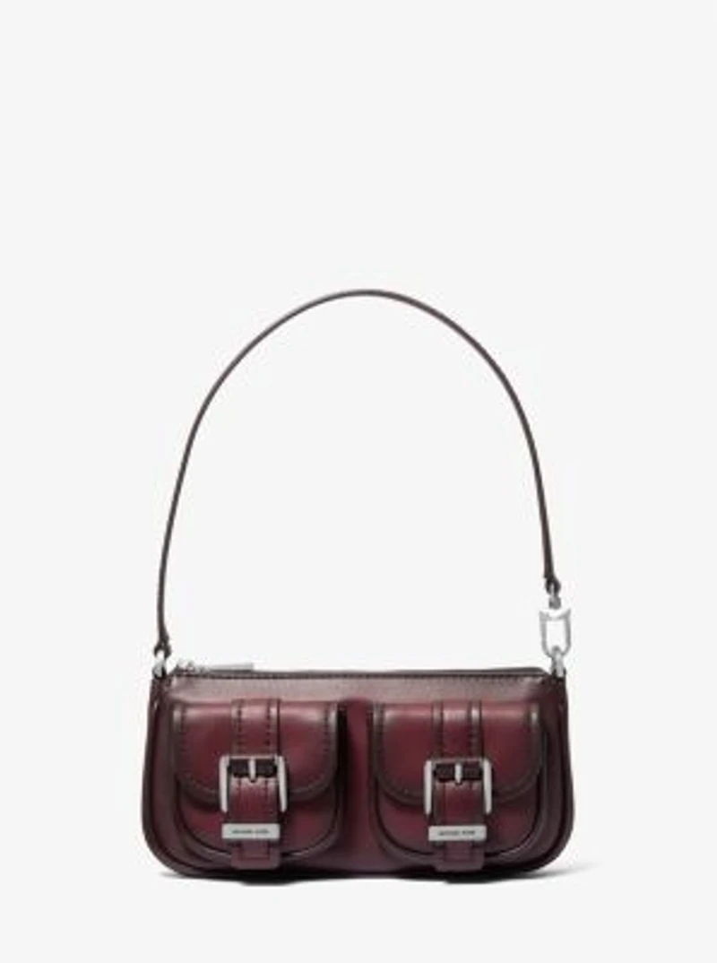 Zoe Small Burnished Leather Pochette
