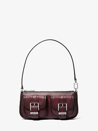 Zoe Small Burnished Leather Pochette