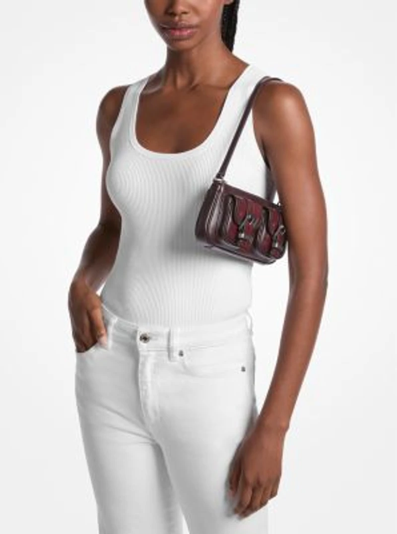 Zoe Small Burnished Leather Pochette