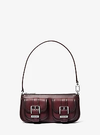 Zoe Small Burnished Leather Pochette