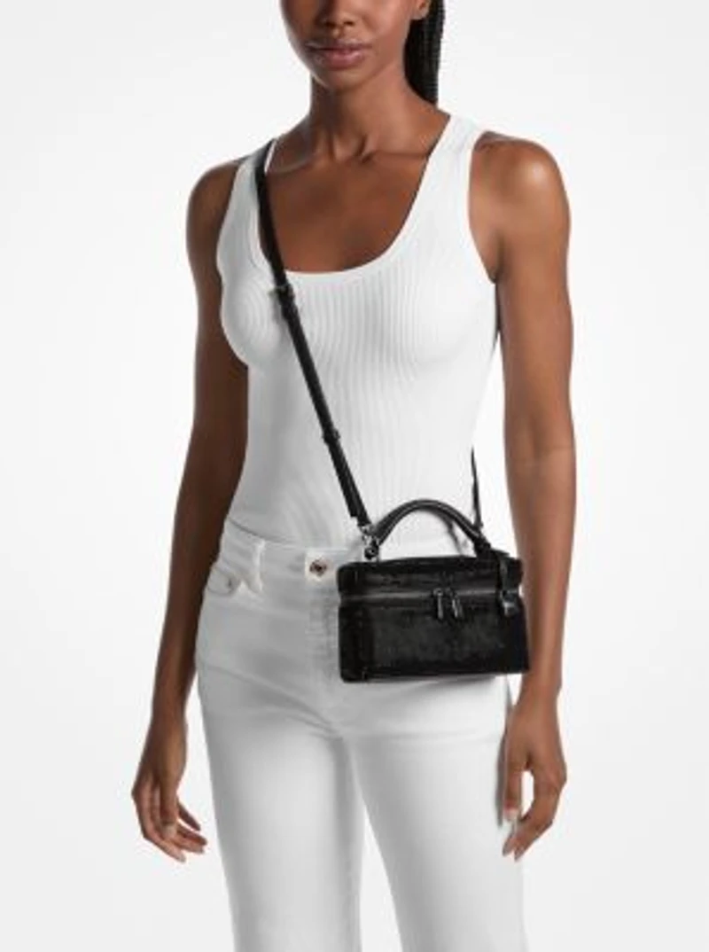 Jana Extra-Small Embellished Suede Convertible Crossbody Bag