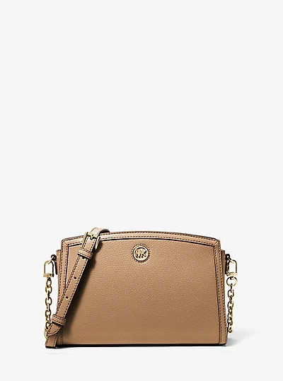 Chantal Large Pebbled Leather Crossbody Bag
