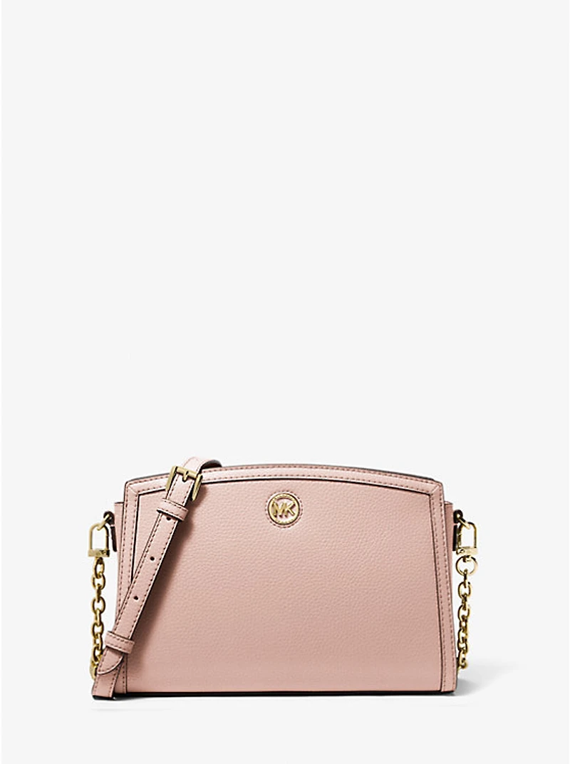 Chantal Large Pebbled Leather Crossbody Bag