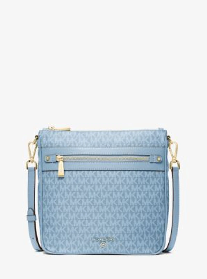 Jet Set Large Signature Logo Printed Crossbody Bag