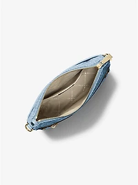 Jet Set Large Signature Logo Printed Crossbody Bag