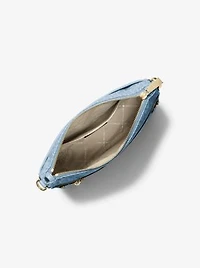 Jet Set Large Signature Logo Printed Crossbody Bag