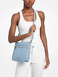 Jet Set Large Signature Logo Printed Crossbody Bag