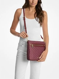 Jet Set Large Signature Logo Printed Crossbody Bag