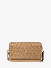 Jet Set Leather and Signature Logo Convertible Crossbody Bag