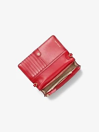 Jet Set Leather and Signature Logo Convertible Crossbody Bag