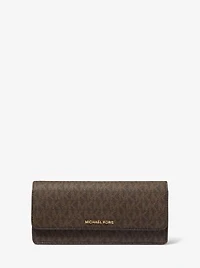 Jet Set Large Signature Logo Snap-Front Wallet