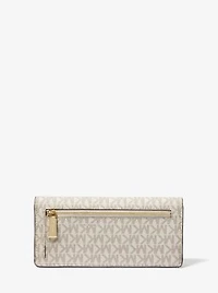 Jet Set Large Signature Logo Snap-Front Wallet