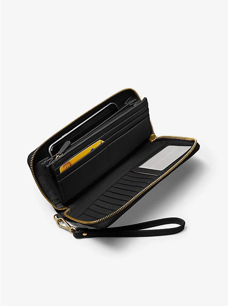 Leather Continental Wristlet